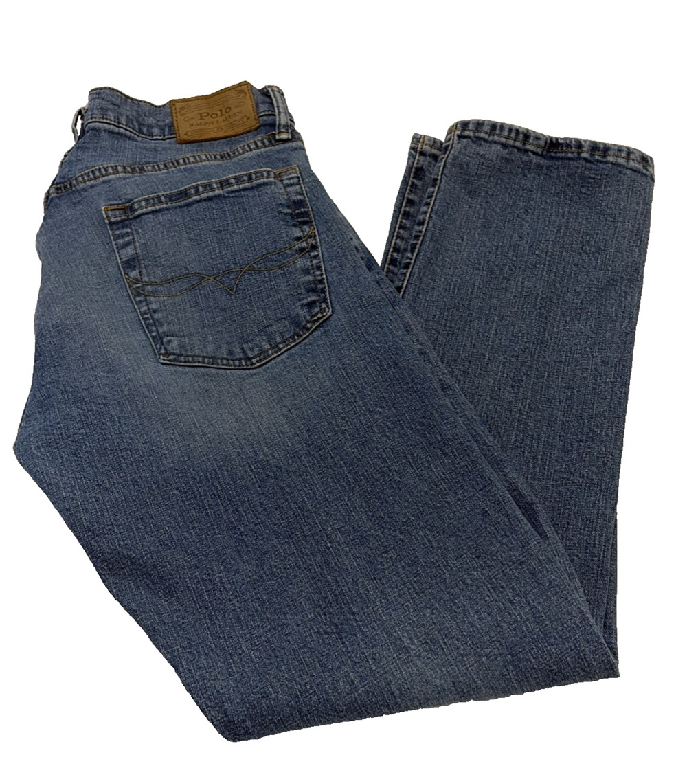 Polo Ralph Lauren Jeans Mens 32 x 32 Blue Varick Slim Straight Denim